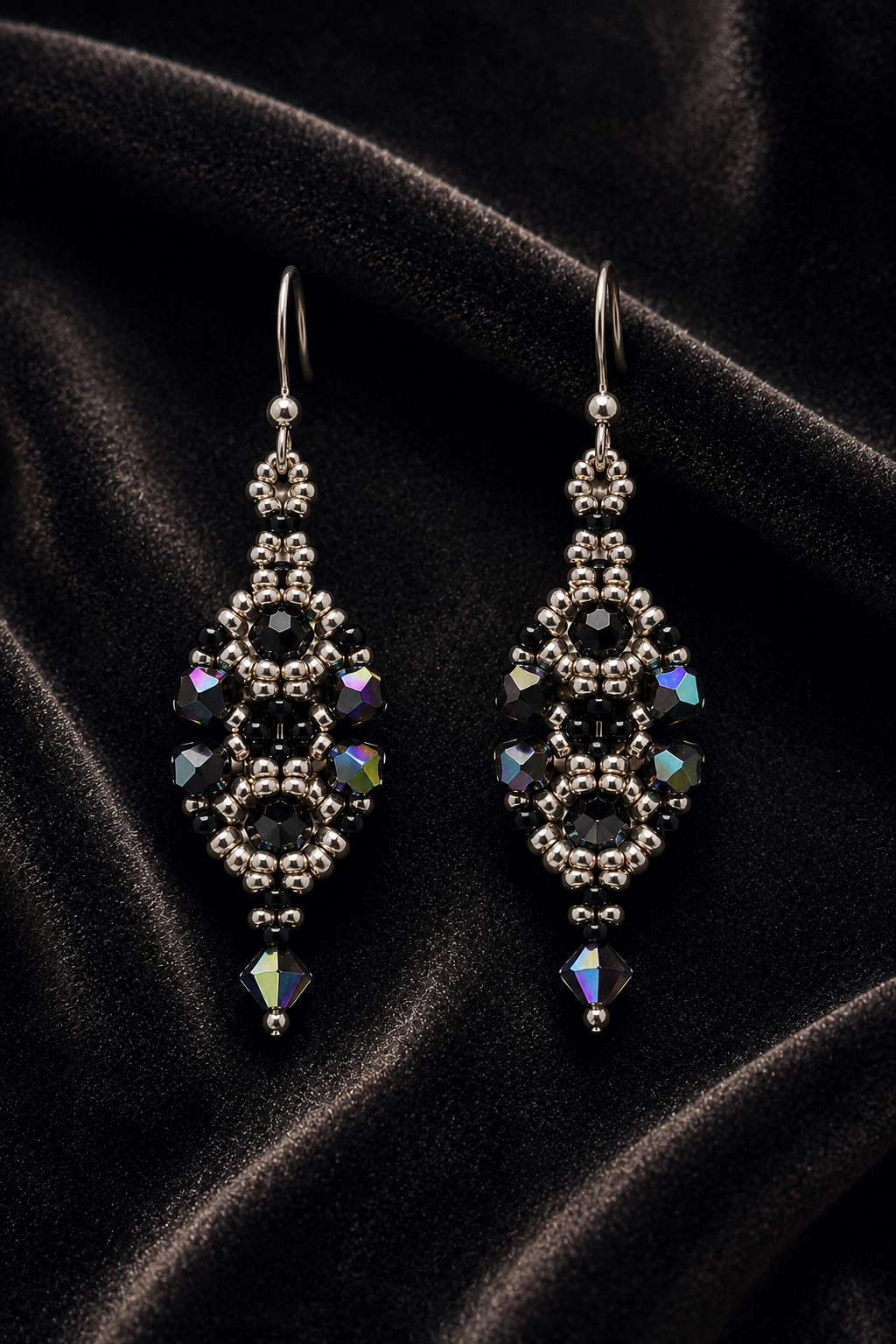 Midnight Shimmer Crystal Earrings