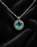 Aqua Swarovski Rivoli Necklace
