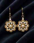 Pearl White Flower Earrings