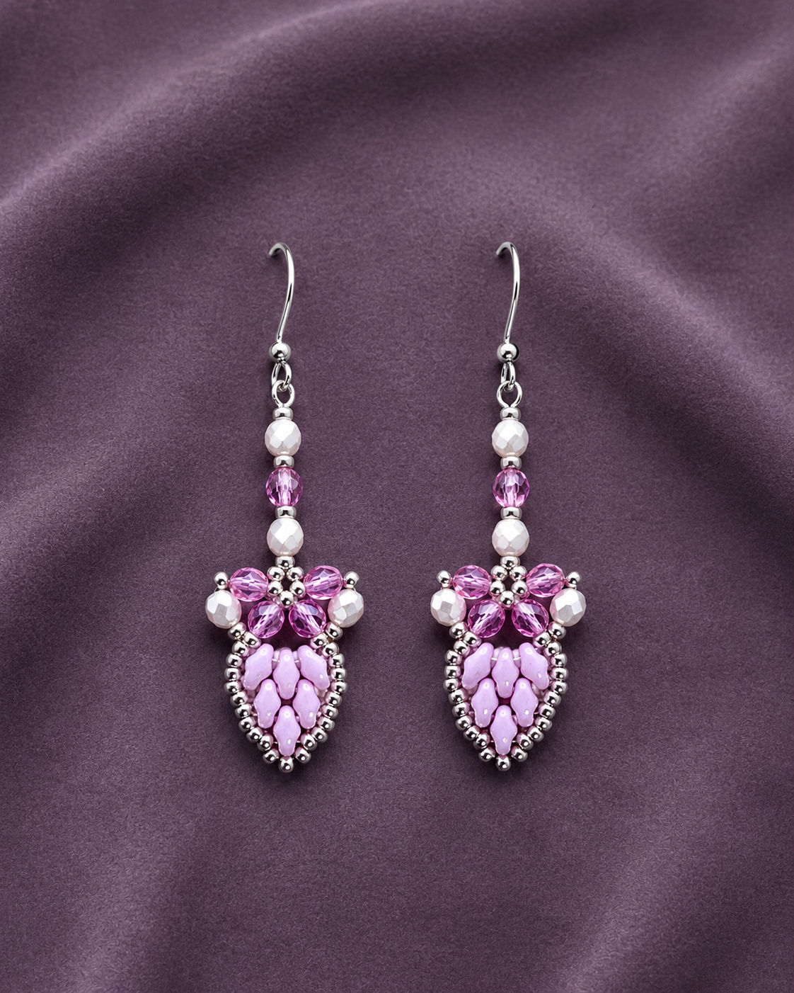 Chalk Lilac Garden Earrings
