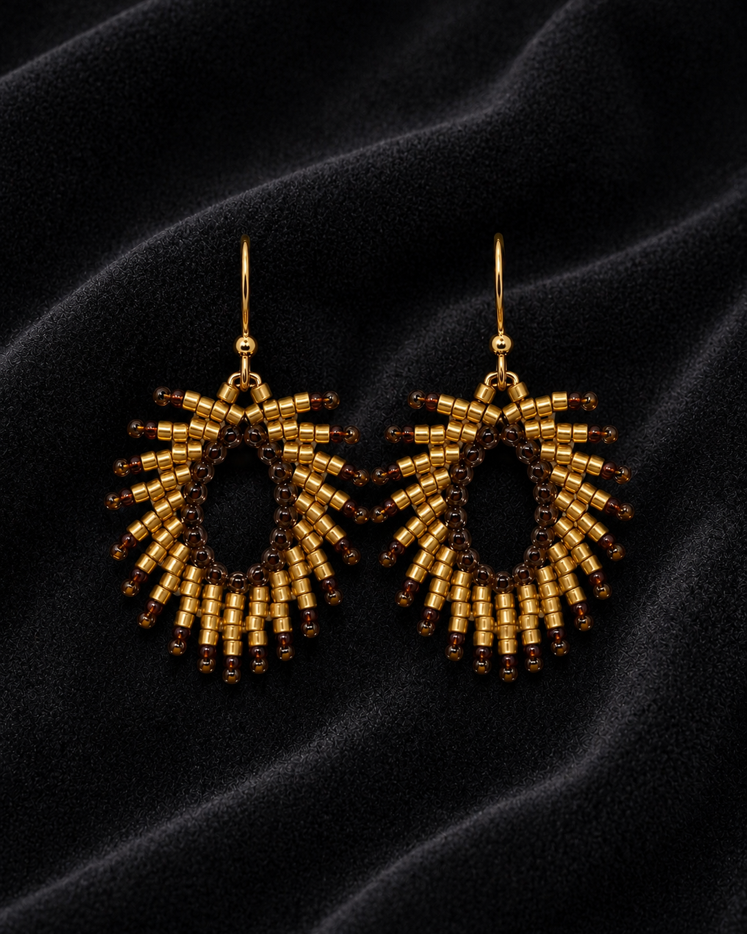 Tortoise Feather Earrings