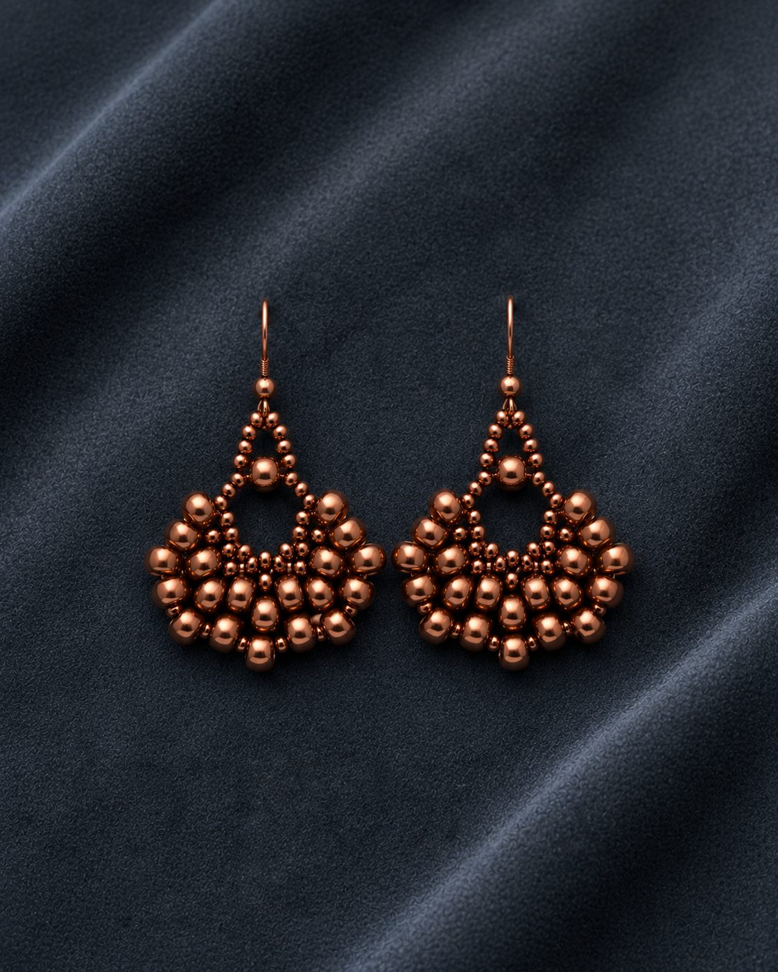 Copper Fan Earrings