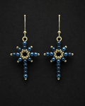 Dusk Blue Northern Cross Earrings