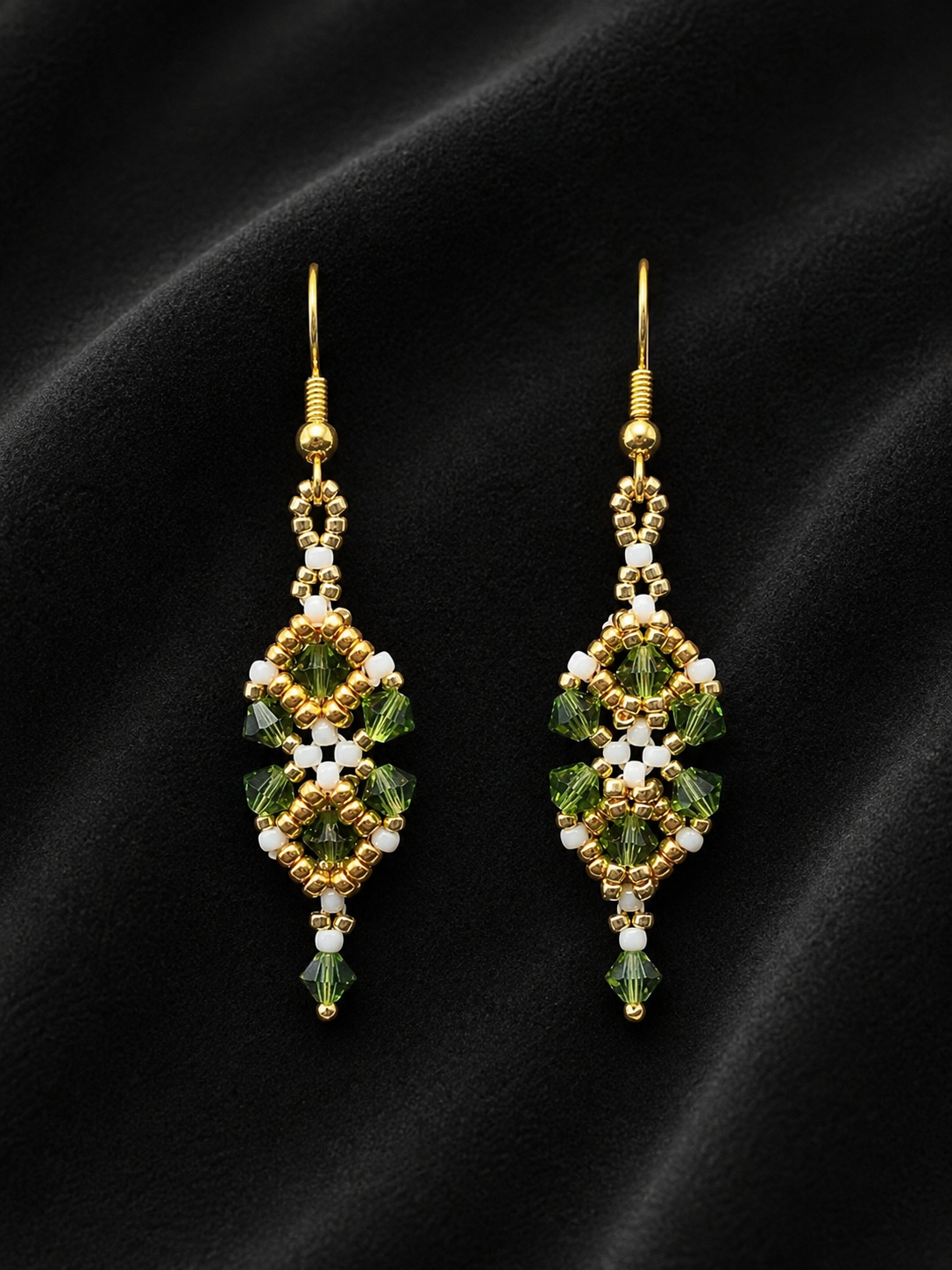 Olivine Swarovski Crystal Earrings