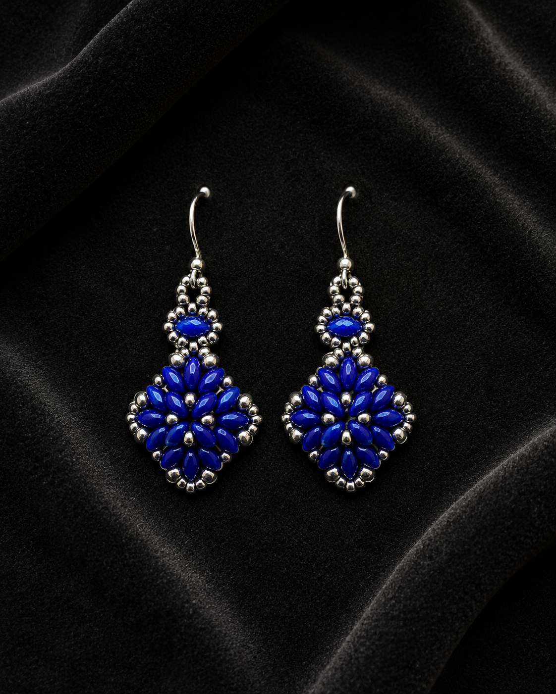 Manic Blue Blossom Earrings
