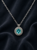 Aqua Swarovski Crystal Necklace