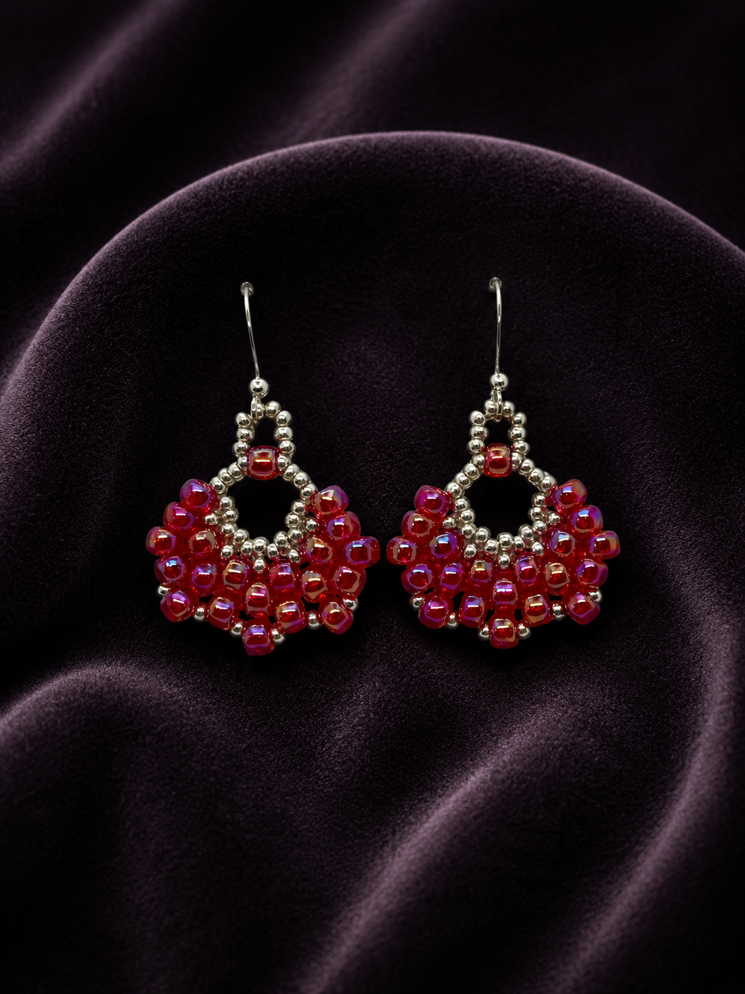 Ruby Rainbow Fan earrings