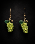Grape Bunch Earrings - Frosted Green