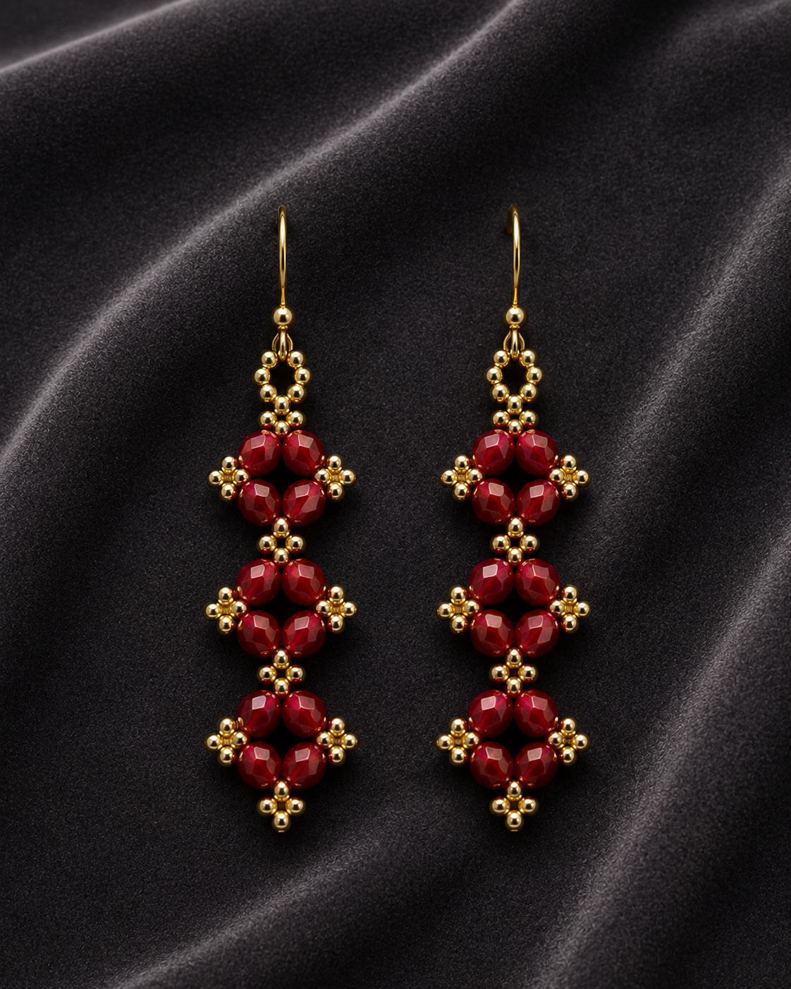 Ruby Cascade Earrings