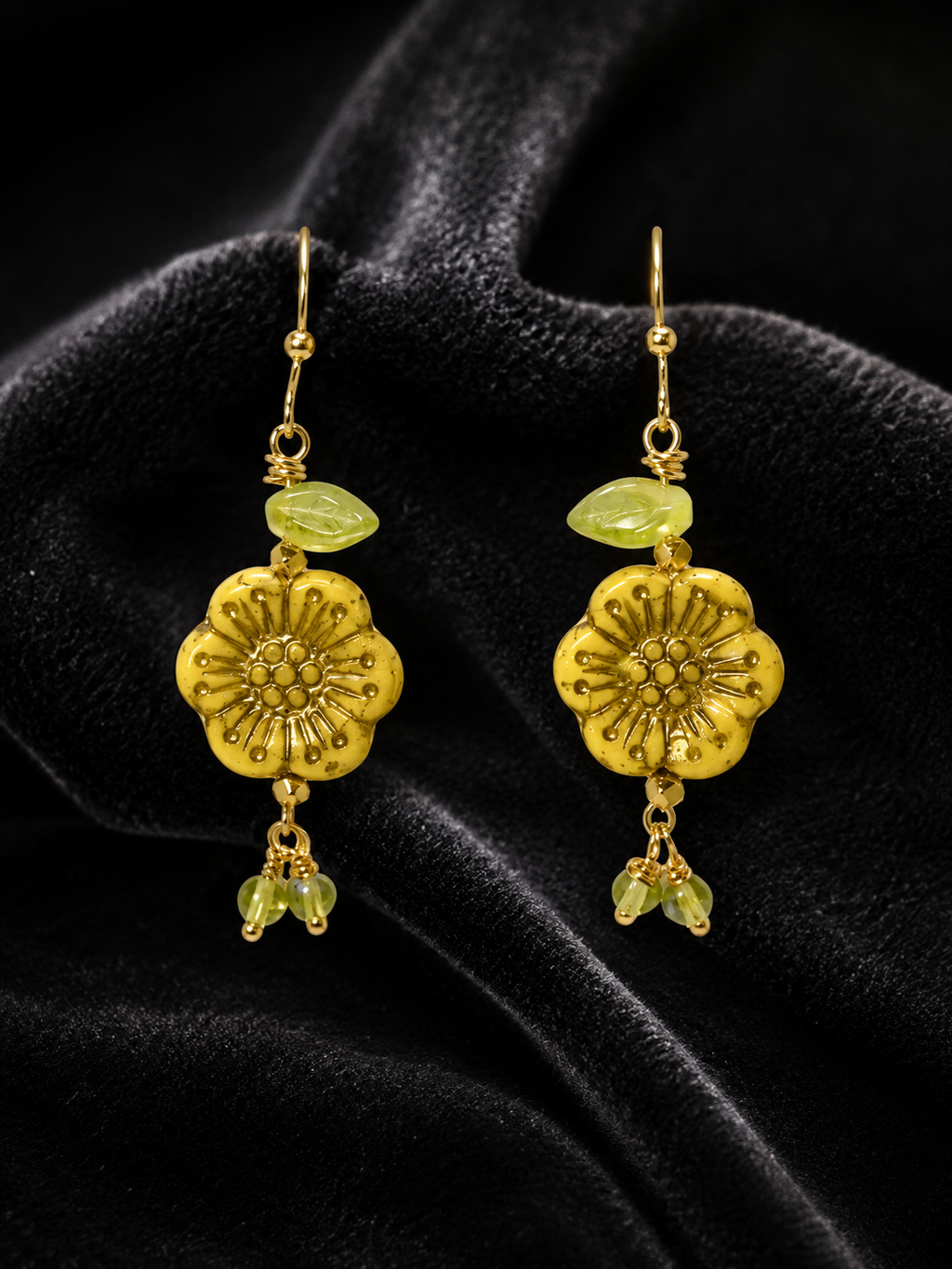 Sunny Yellow Hibiscus Earrings