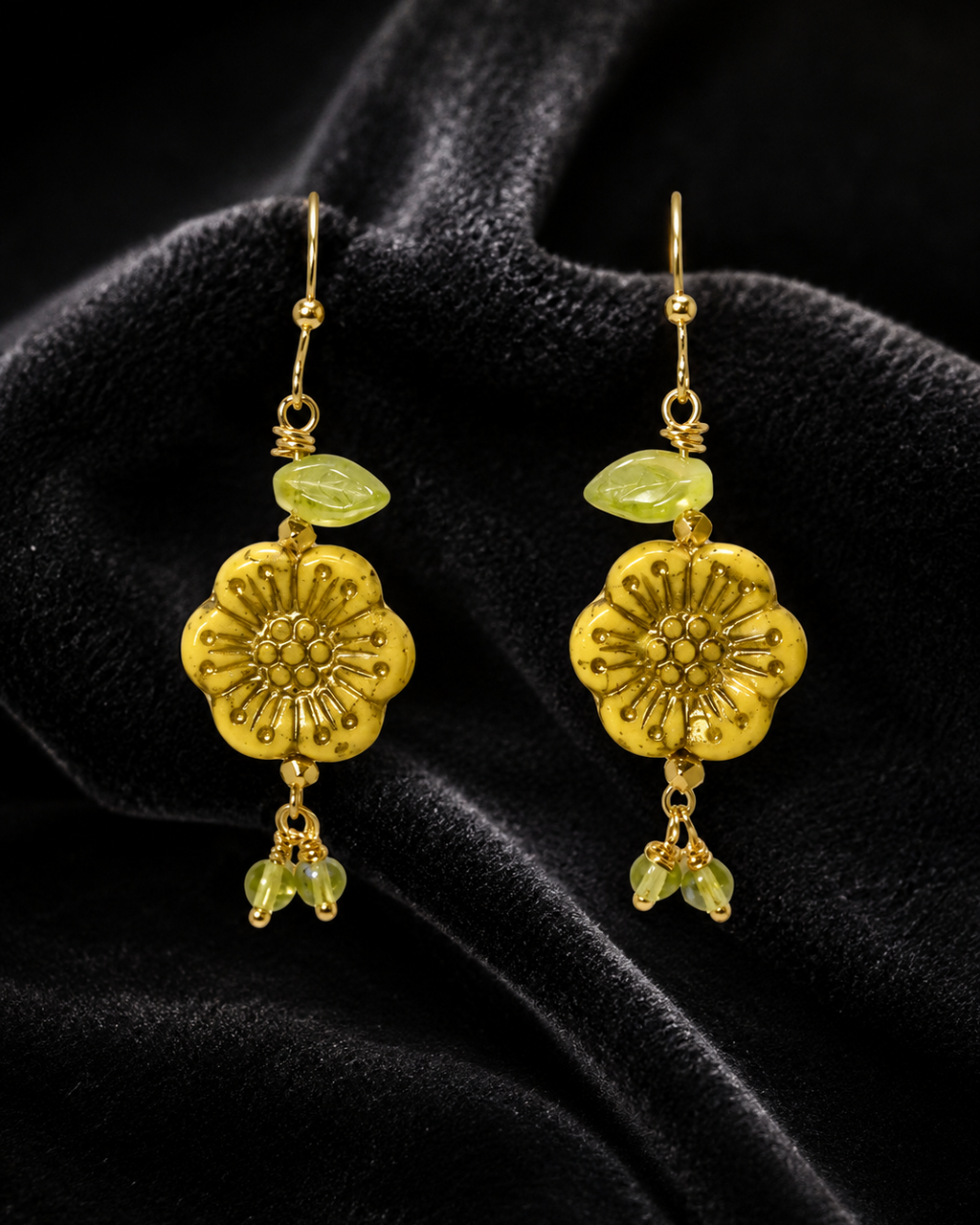 Sunny Yellow Hibiscus Earrings