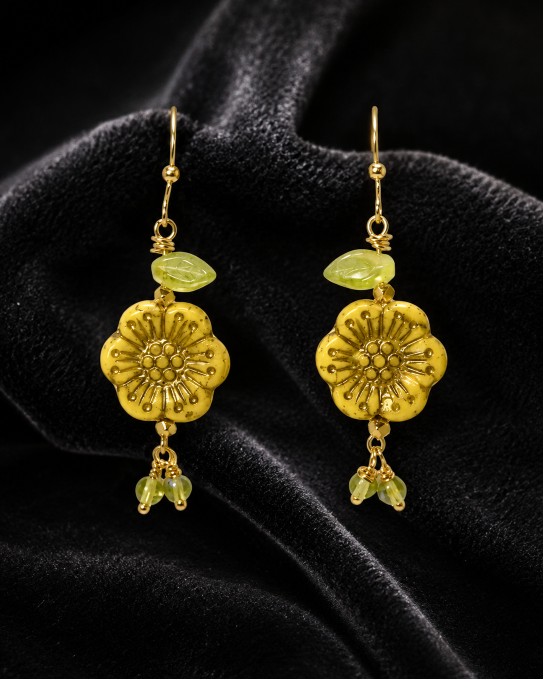Sunny Yellow Hibiscus Earrings