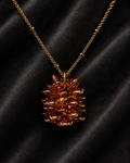 Amber Pinecone Necklace