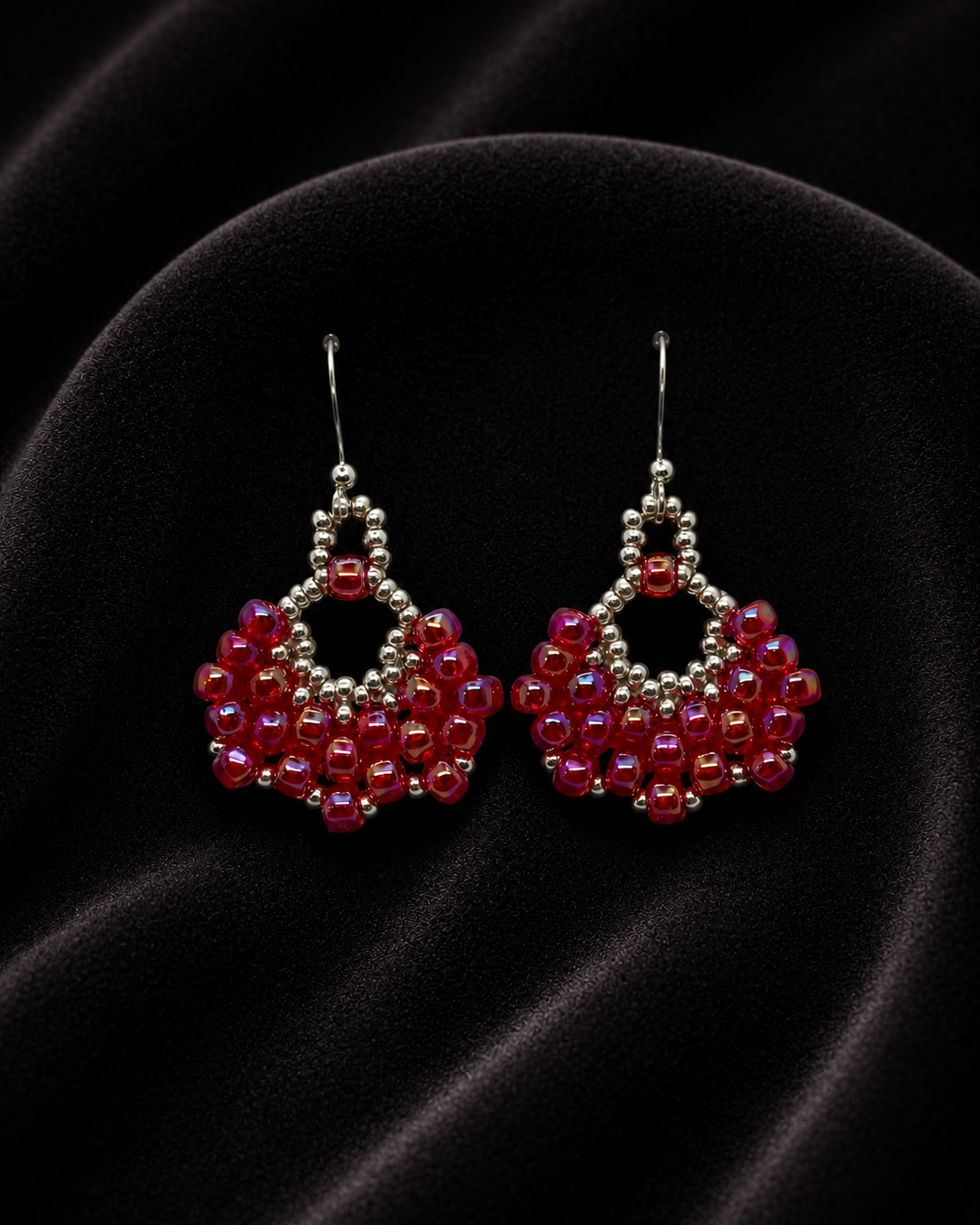 Ruby Rainbow Fan earrings