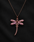Pink Picasso Dragonfly Necklace