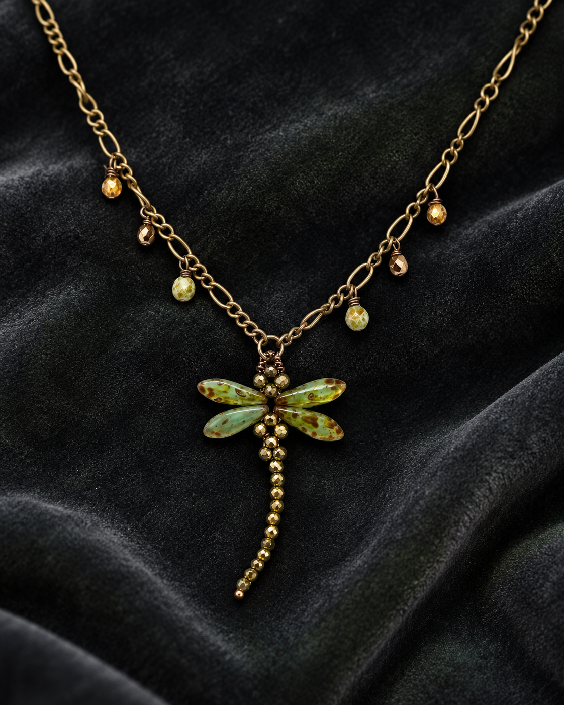 Mosslight Dragonfly Necklace