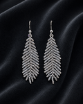 Dove Gray Feather Earrings