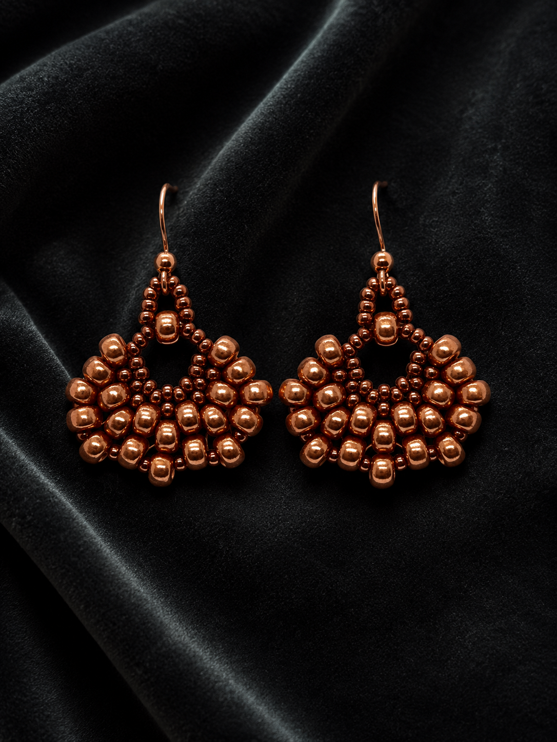 Copper Fan Earrings