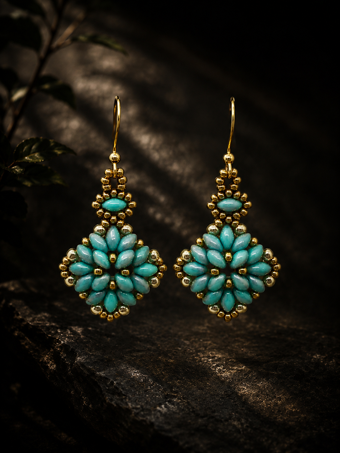 Turquoise Starburst Earrings