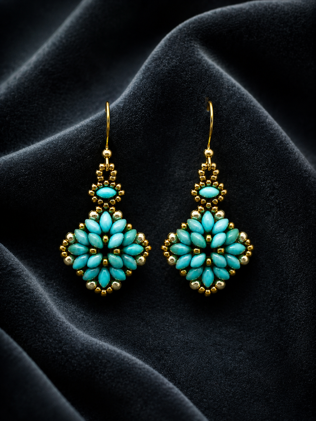 Turquoise Starburst Earrings