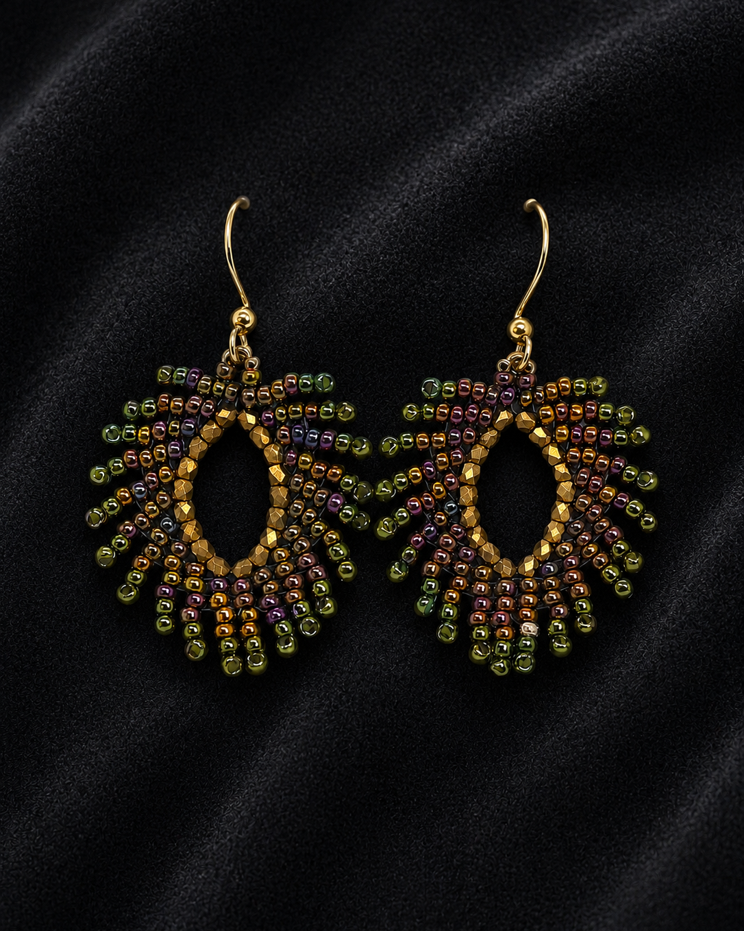 Rainbow Feather Earrings