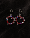 Ruby Heart Earrings