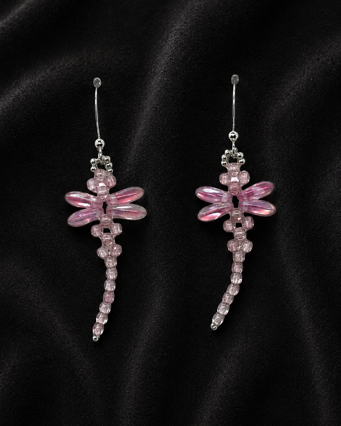 Blush Pink Dragonfly Earrings