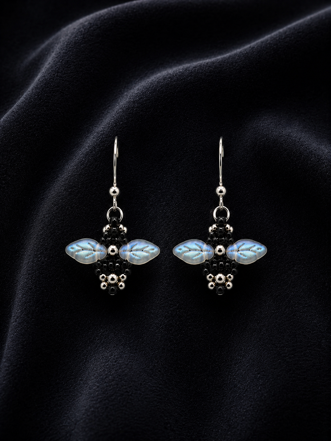 Moonlit Honey Bee Earrings