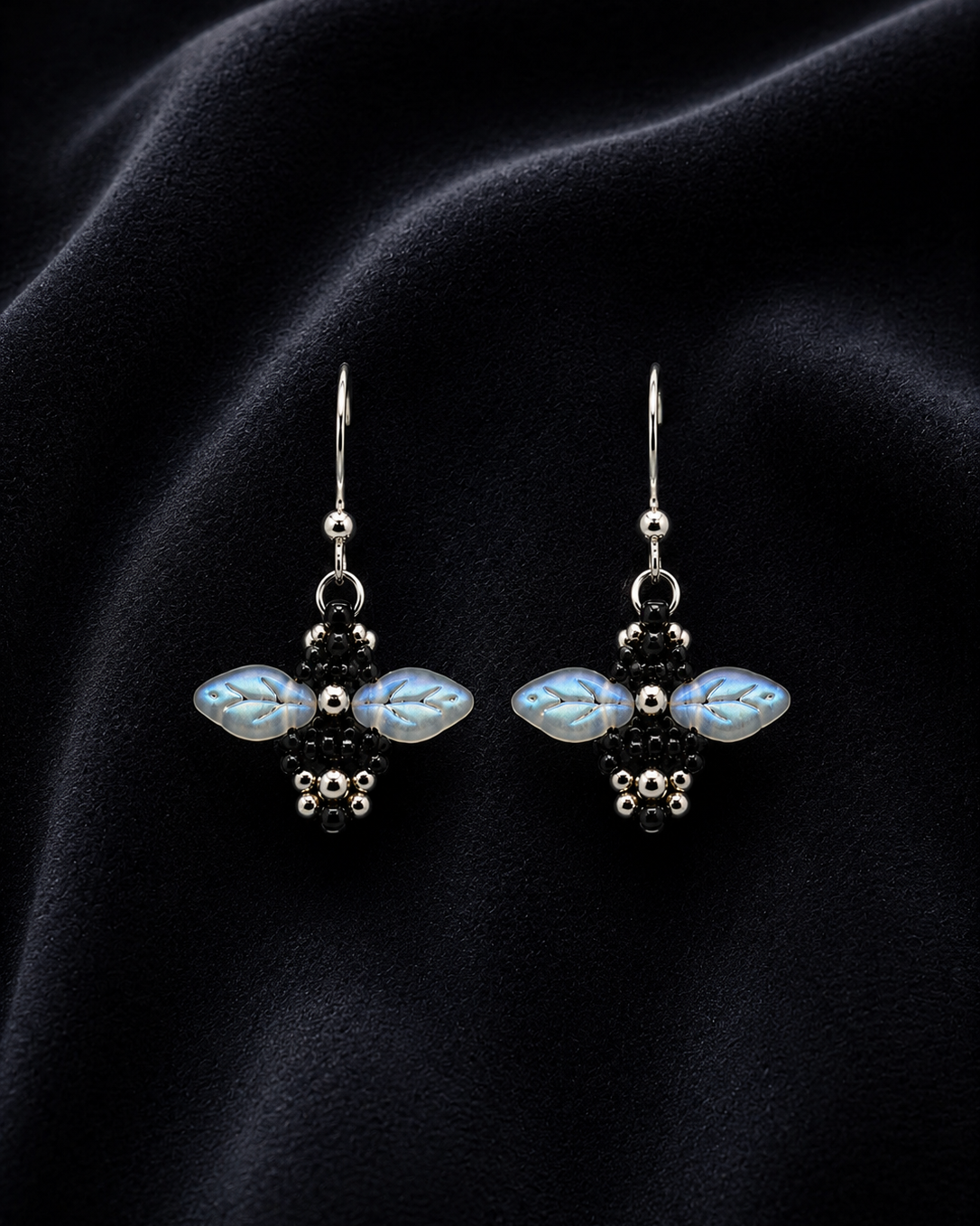 Moonlit Honey Bee Earrings