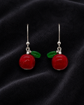 Little Red Apple Earrings