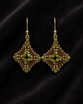 Bronze & Olive Peyote Earrings