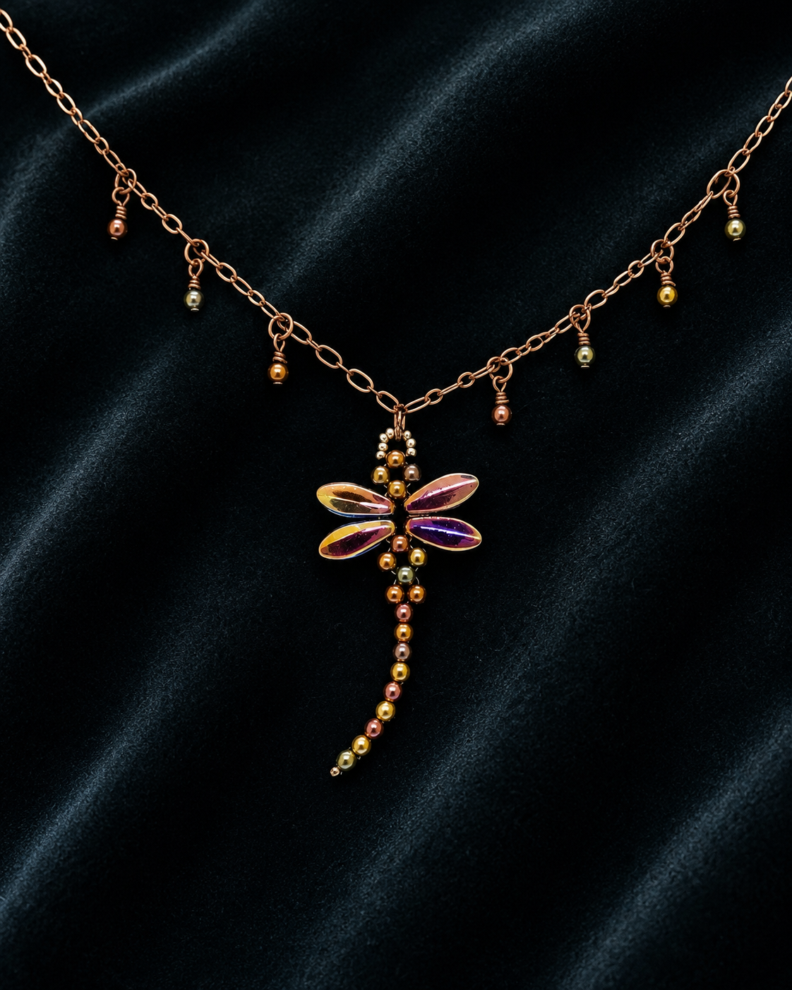 Twilight Dragonfly Necklace