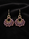 Mauve Fan Earrings