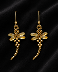 Petite Golden Dragonfly Earrings