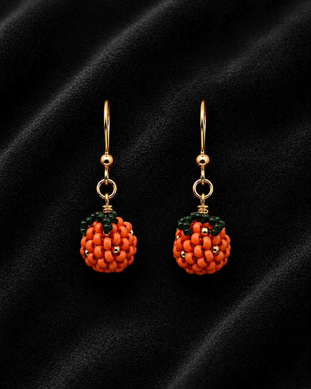 Tiny Orange Earrings