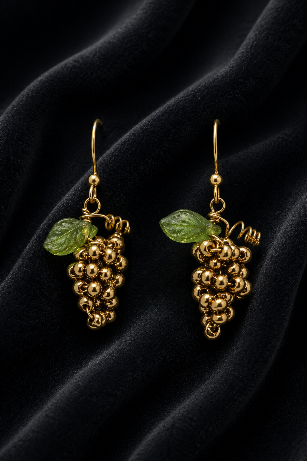 Bronze Grape Cluster Earrings