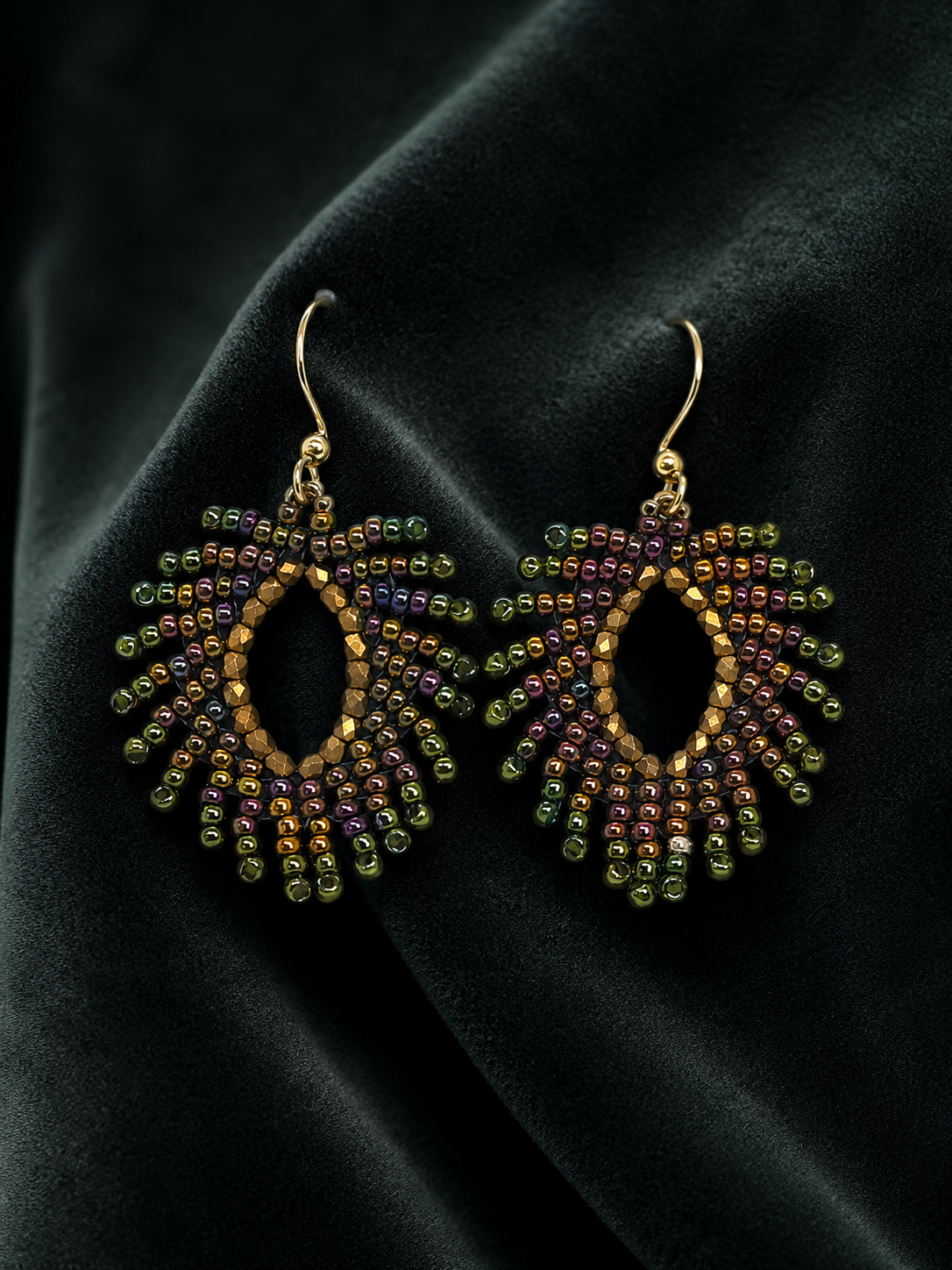 Rainbow Feather Earrings