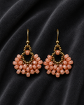 Peach Fan Earrings