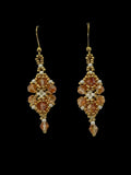 Swarovski Crystal Earrings - Apricot