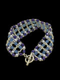 Cobalt Blue and Pearl Bracelet