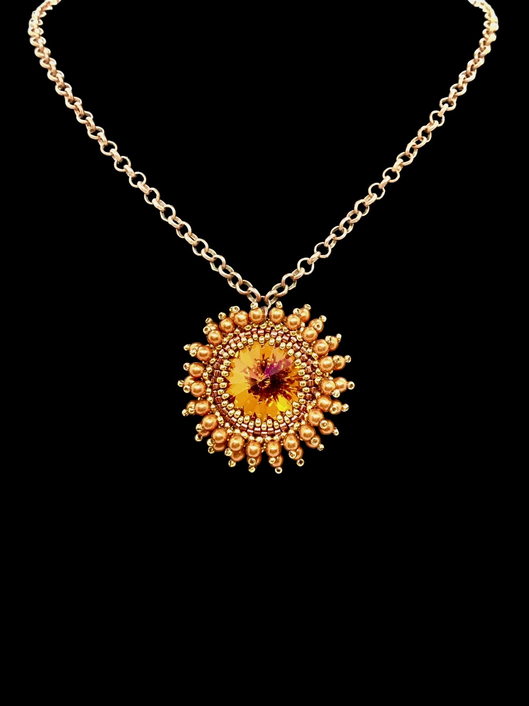 Swarovski Magma Bezeled Rivoli Necklace