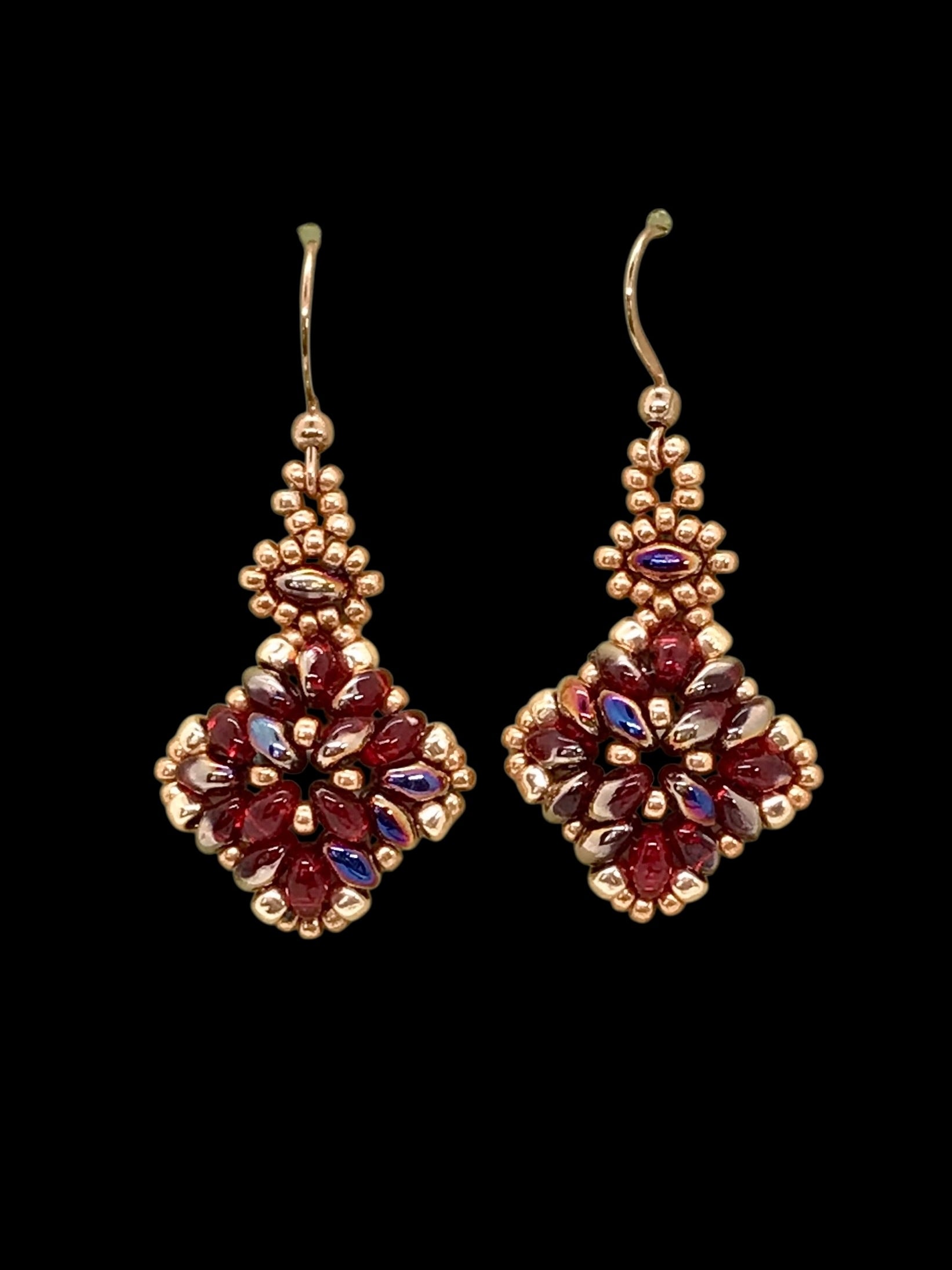 Ruby Rainbow Puff Earrings
