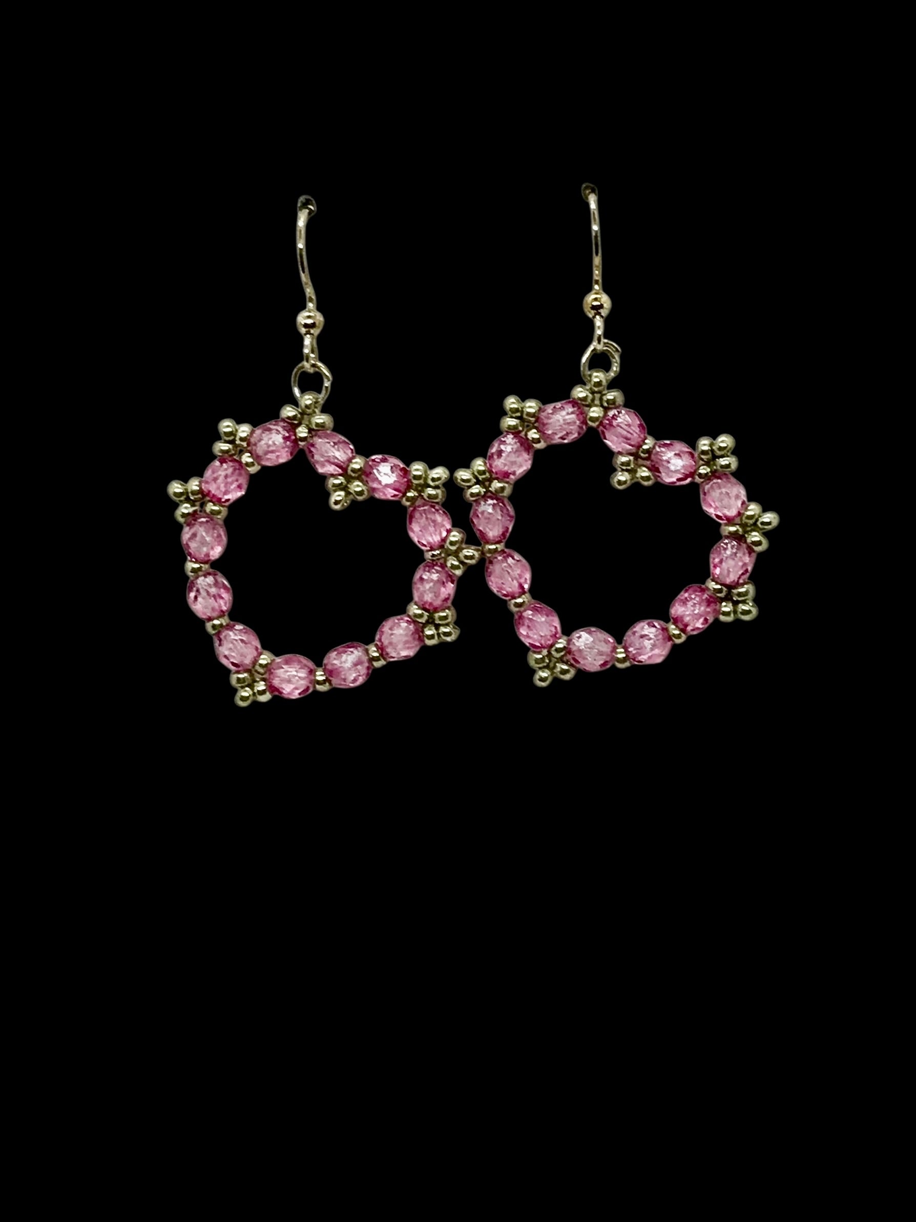 Pink Heart Earrings