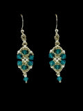 Swarovski Crystal Earrings - Aqua Blue