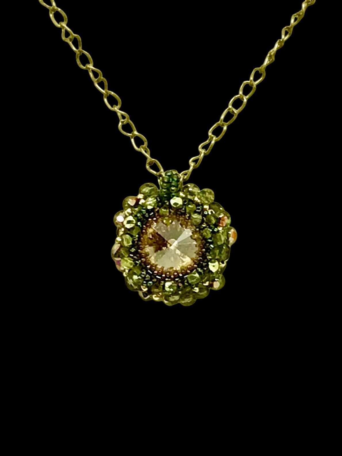 Swarovski Crystal Golden Shadow Pendant