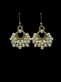 Antique Ivory Luster Fan Earrings