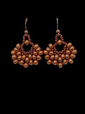 Copper on Copper Fan Earrings