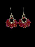 Ruby Rainbow Red Fan earrings