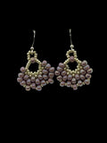 Mauve Luster Fan Earrings