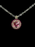 Swarovski Bezeled Rivoli Necklace - Rose